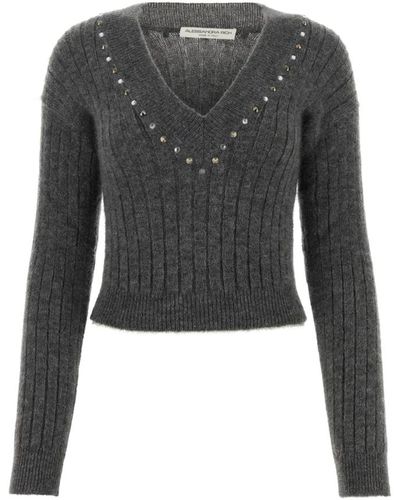 Alessandra Rich Knitwear > v-neck knitwear - Noir