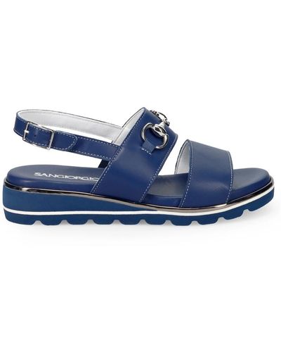 Sangiorgio Flat Sandals - Blue