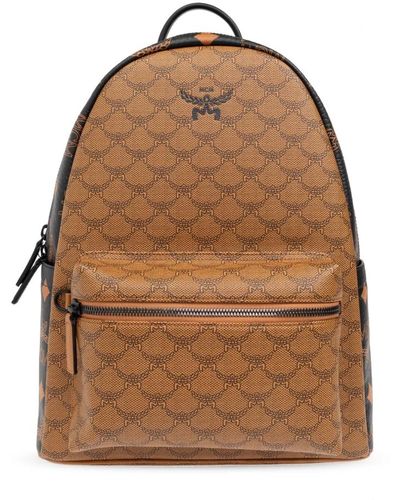 MCM Zaino con logo - Marrone