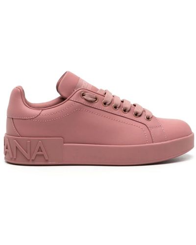 Dolce & Gabbana Rosa leder sneakers - Pink