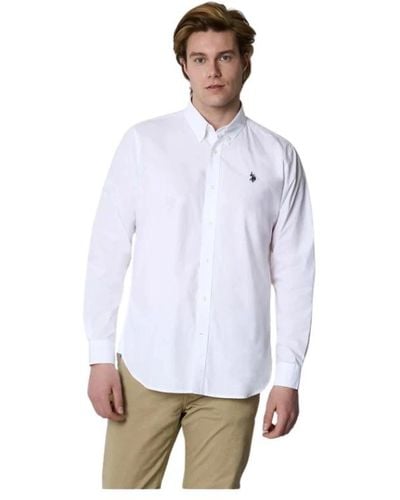 U.S. POLO ASSN. Camicia in cotone popeline - Bianco