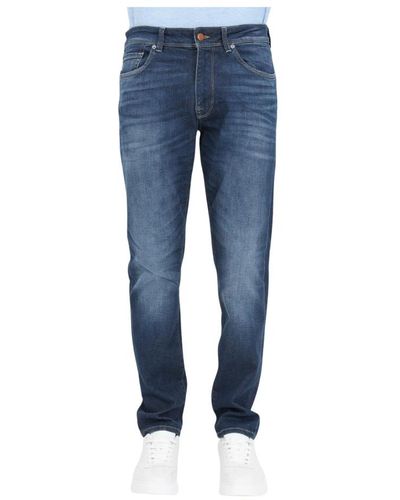 SELECTED Dunkelblaue denim jeans in regular fit
