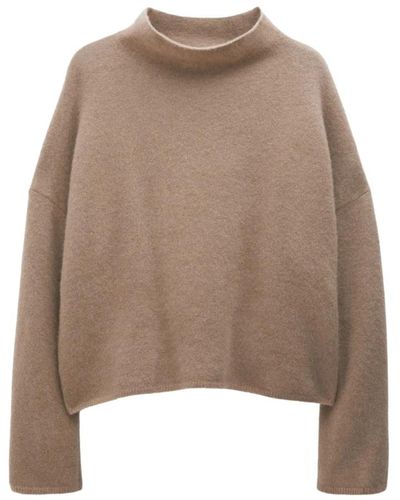 Filippa K Yak funnelneck sweater - Braun