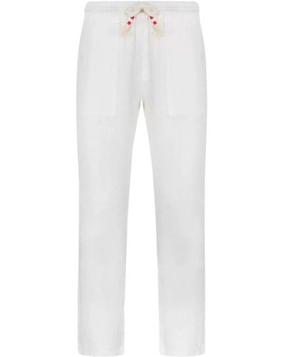 Mc2 Saint Barth Straight Trousers - White