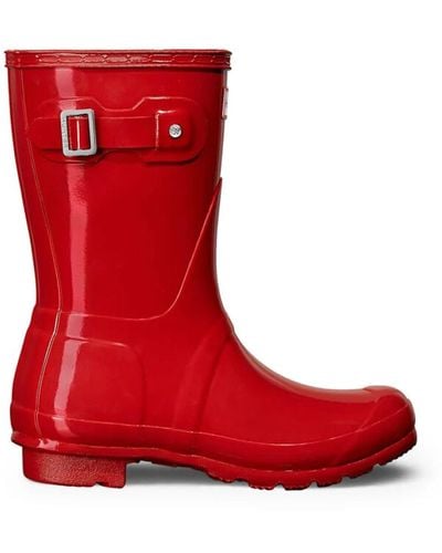HUNTER Stivali da pioggia alla moda per donne - Rosso