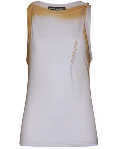Y. Project Twisted shoulder tank top - Lila