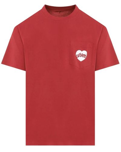 Carhartt Weiße taschen t-shirt - Rot