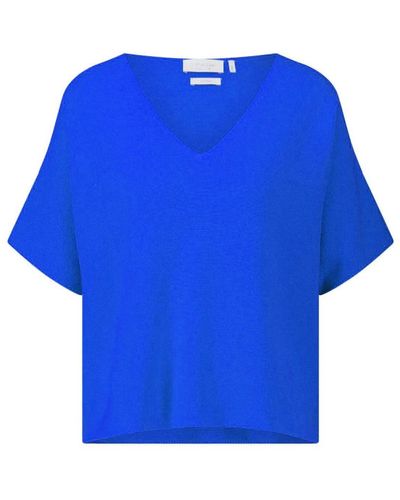 Rich & Royal Nahtloses kaschmir-mix strickshirt - Blau