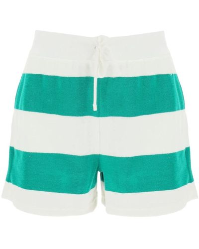 Polo Ralph Lauren Shorts in terry a righe per un look sportivo - Verde