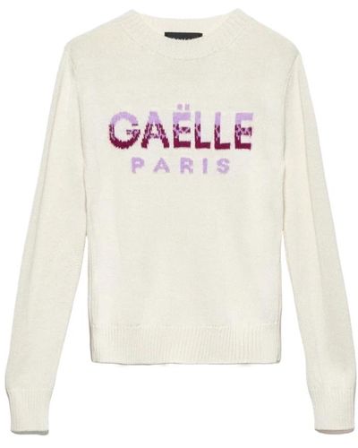 Gaelle Paris Pullover in misto lana confortevole - Bianco