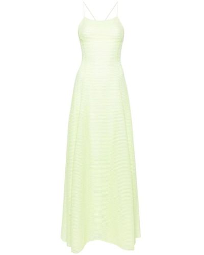 Emporio Armani Vestido verde de punto acanalado - Amarillo