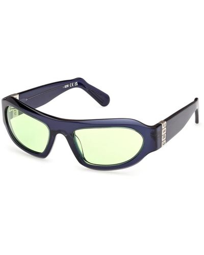 Gcds Quadratische transparente blaue sonnenbrille