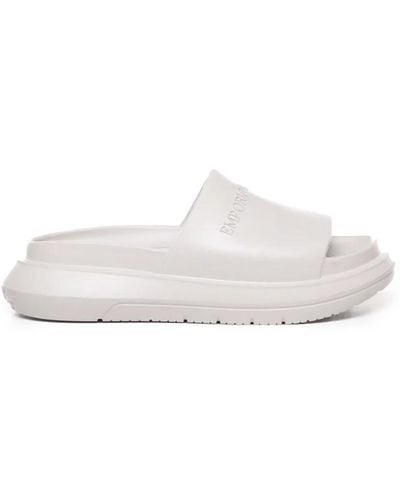 Emporio Armani Shoes > flip flops & sliders > sliders - Blanc