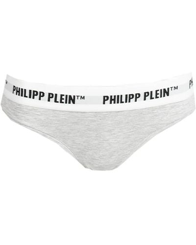 Philipp Plein Bragas logo de cintura alta de alta calidad 2-pack - Blanco