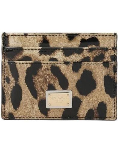 Dolce & Gabbana Geldbörsen mit leopardenmuster - Grau
