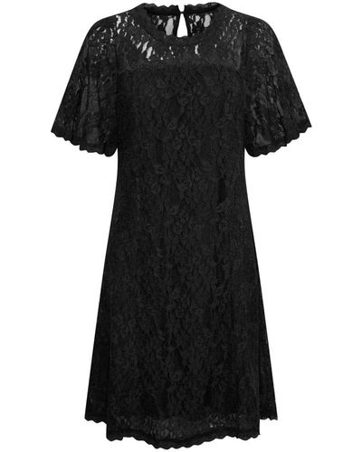 Cream Midi dresses - Negro