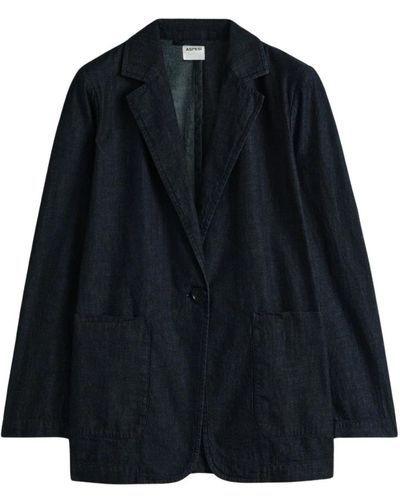 Aspesi Completo in denim con giacca monopetto - Blu