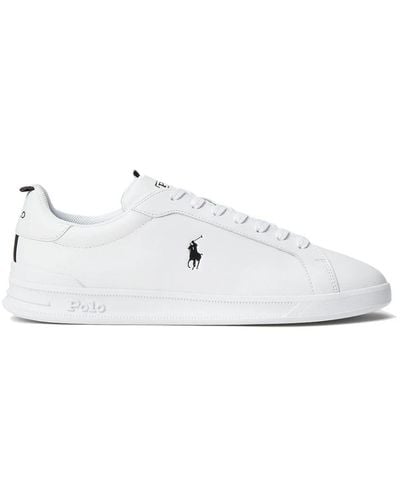 Polo Ralph Lauren Heritage court 2 leder sneakers - Weiß