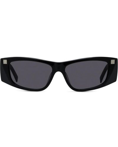 Givenchy Rechteckige schwarze sonnenbrille mit geraden bügeln