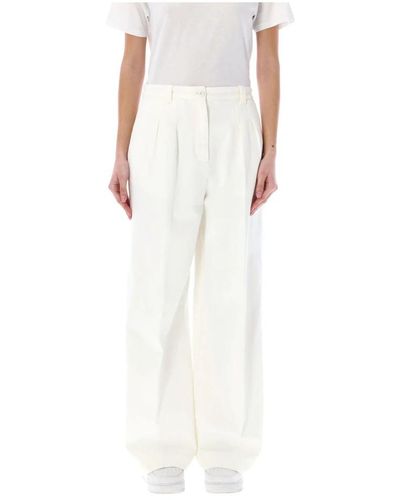 A.P.C. Wide Trousers - White