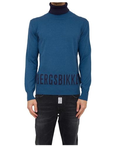 Bikkembergs Knitwear > turtlenecks - Bleu
