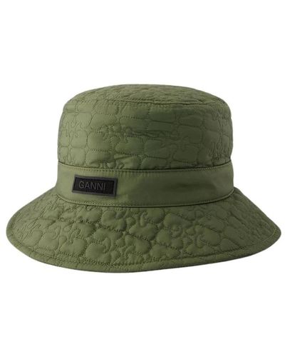 Ganni Gepolsterter tech bucket hat - khaki - Grün