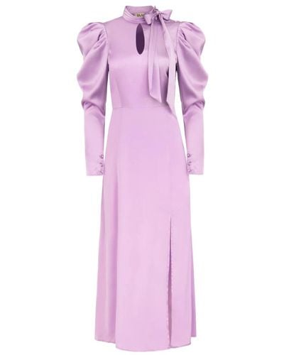 JAAF Vestido lila con detalle de lazo - Morado