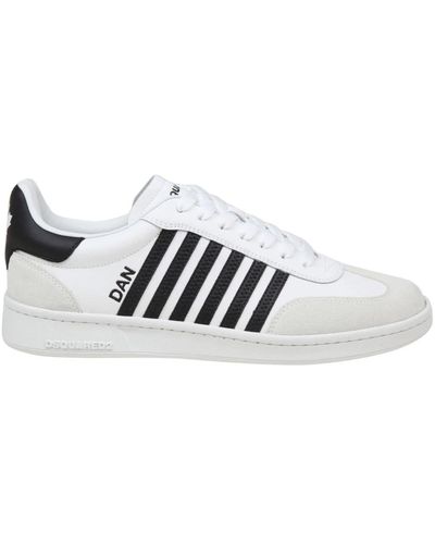 DSquared² Leder sneakers schwarz/weiß aw24 - Mehrfarbig