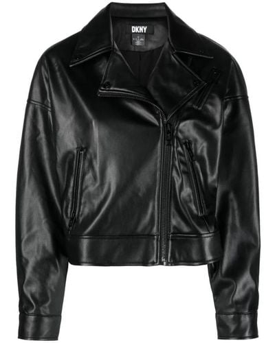 DKNY Leather Jackets - Black
