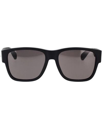 BVLGARI Sonnenbrille mit geometrischer form und dunkelgrauen gläsern
