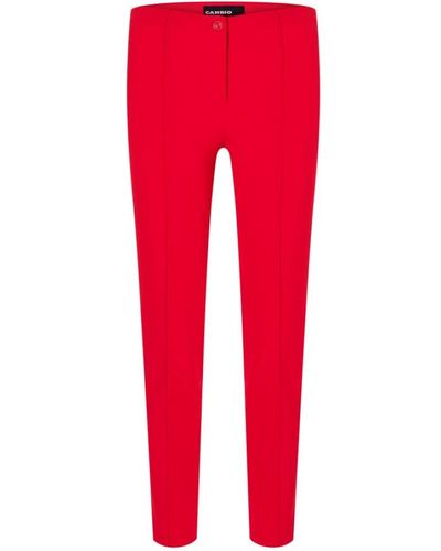Cambio Cropped Trousers - Red