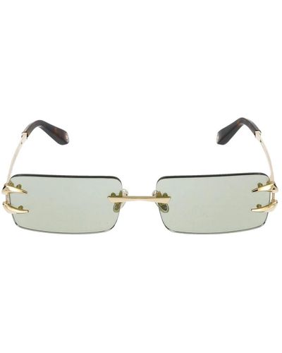Roberto Cavalli Goldene rechteckige sonnenbrille - Mettallic