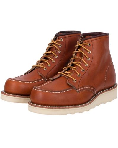Red Wing 6-inch classic moc womens short boot in oro legacy leather - Marrone