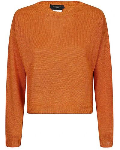 Weekend by Maxmara Round-Neck Knitwear - Orange