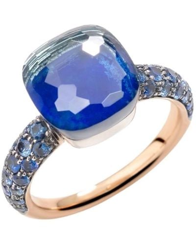 Pomellato Klassischer nudo ring - blauer topas, blauer saphir, lapislazuli