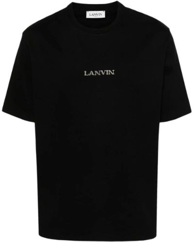 Lanvin Magliette e polo in jersey di cotone nero
