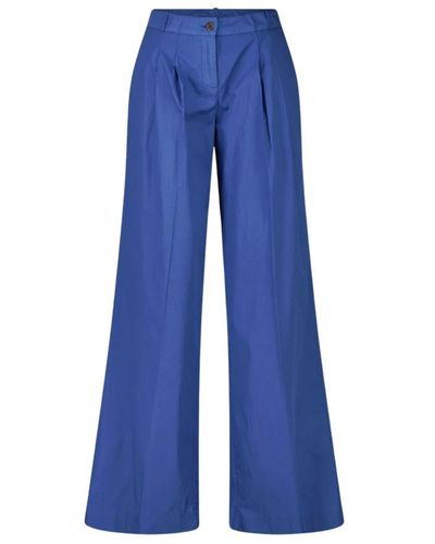 Kiltie Wide Trousers - Blue