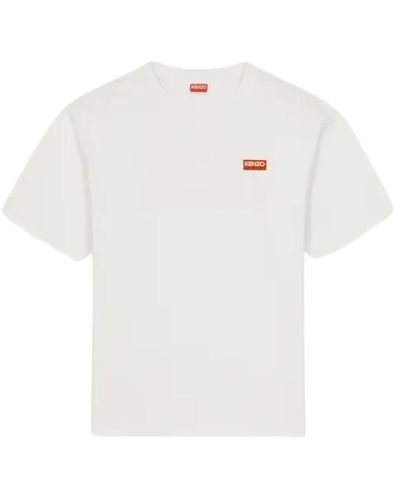 KENZO Logo Paris Oversized T-Shirt für Herren - Weiß