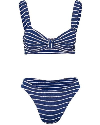Hunza G Retro blau-weißes bikini