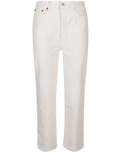 RE/DONE Straight Trousers - White
