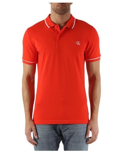 Calvin Klein Polo Shirts - Red