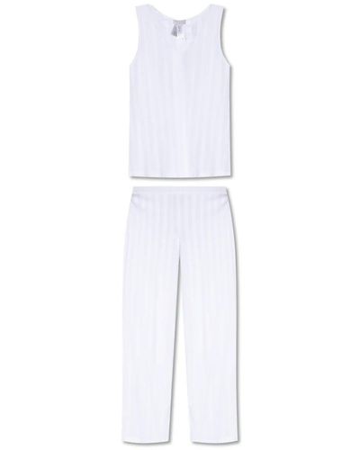 Hanro Simone zweiteiliger pyjama - Weiß