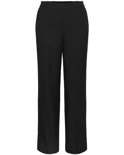 Pieces Wide Trousers - Black