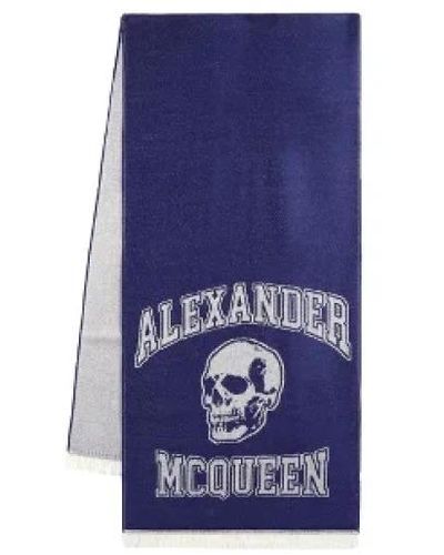 Alexander McQueen Winter Scarves - Blue