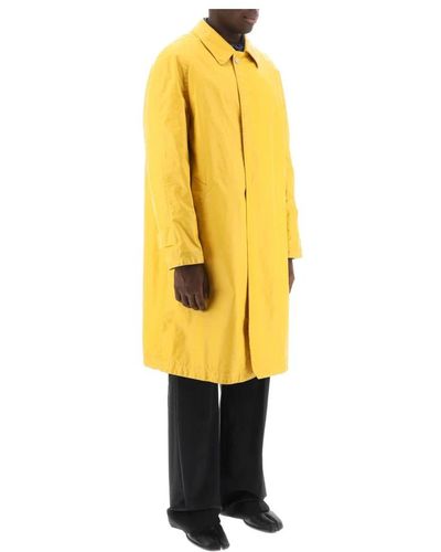 Maison Margiela Trenchcoat aus abgenutzter effektbeschichtung aus baumwolle - Gelb
