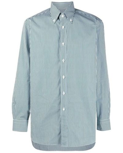 Brioni Striped Shirt - Blau