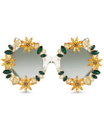 Dolce & Gabbana Crystal occhiali da sole - Giallo