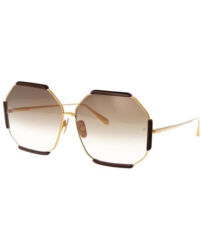 Linda Farrow Margot sonnenbrille für stilvollen sonnenschutz - Braun