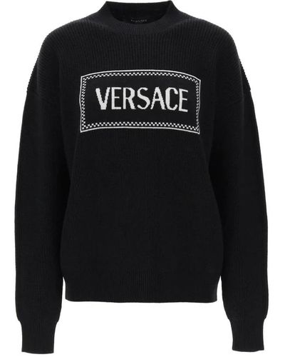 Versace Round-Neck Knitwear - Black