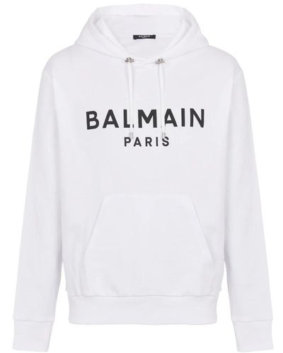 Balmain Kapuzensweatshirt Paris - Weiß